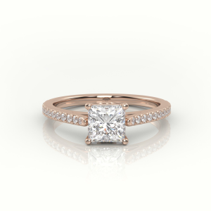 Pave Diamond Engagement Ring