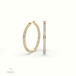 diamond hoop earrings