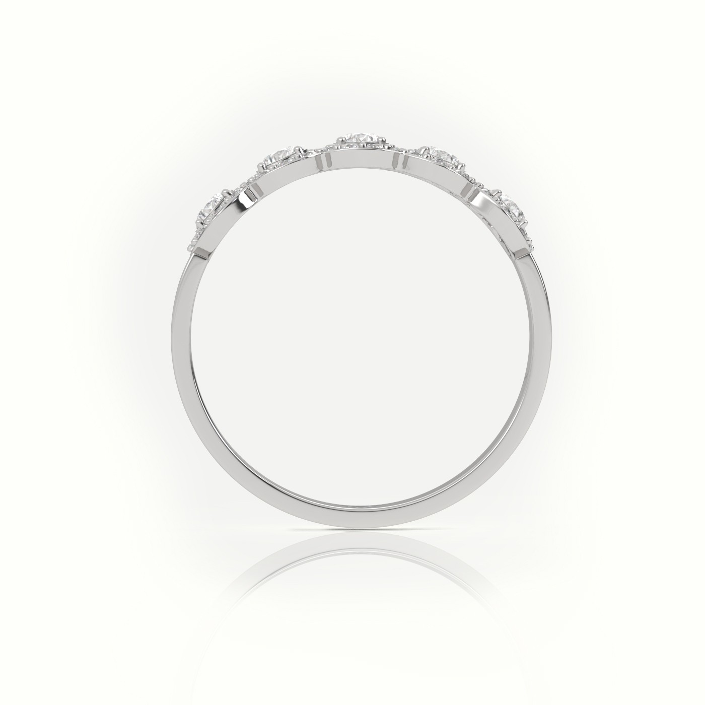 18k white gold  round cut diamond halo designer ring Photos & images