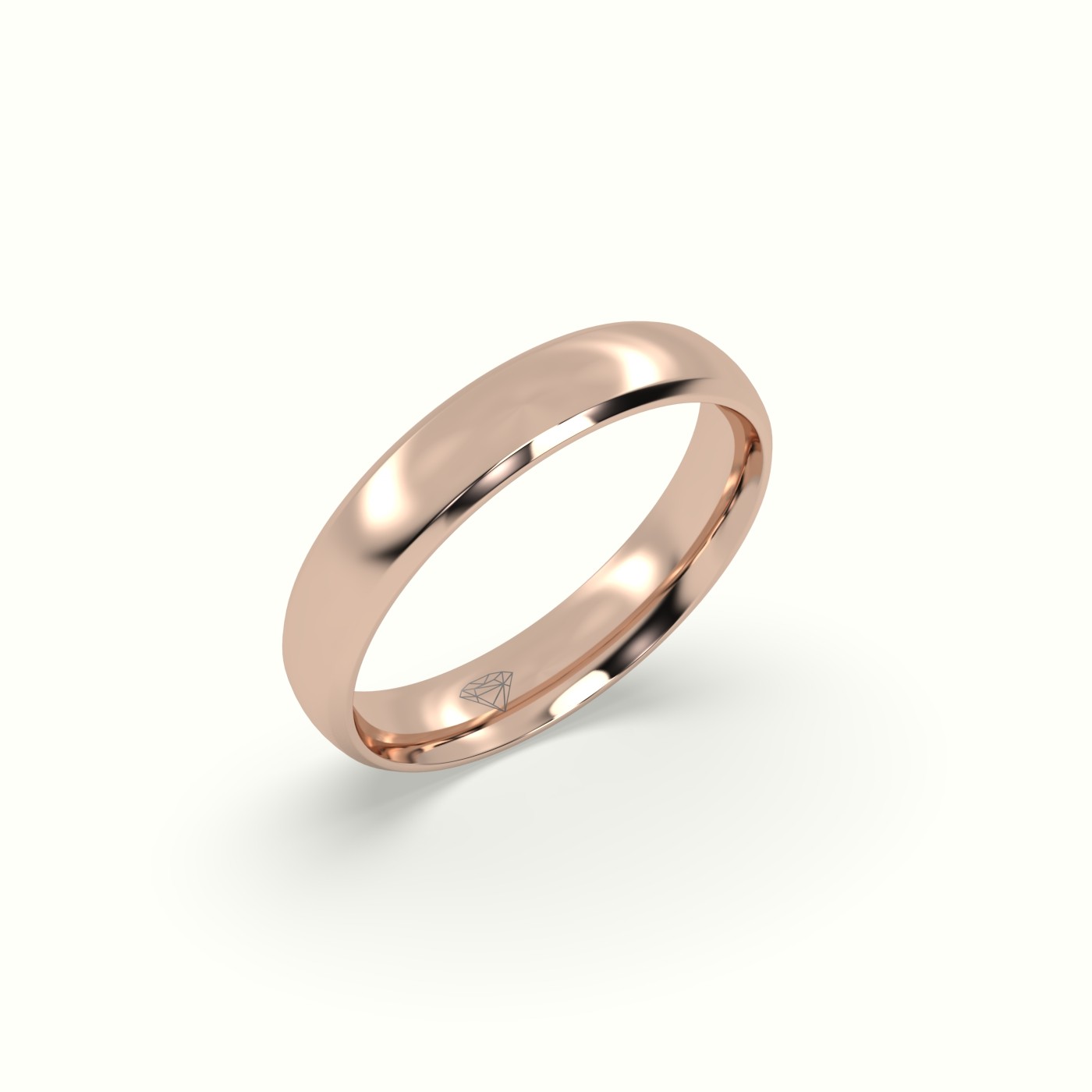 18k rose gold modern court wedding band Photos & images