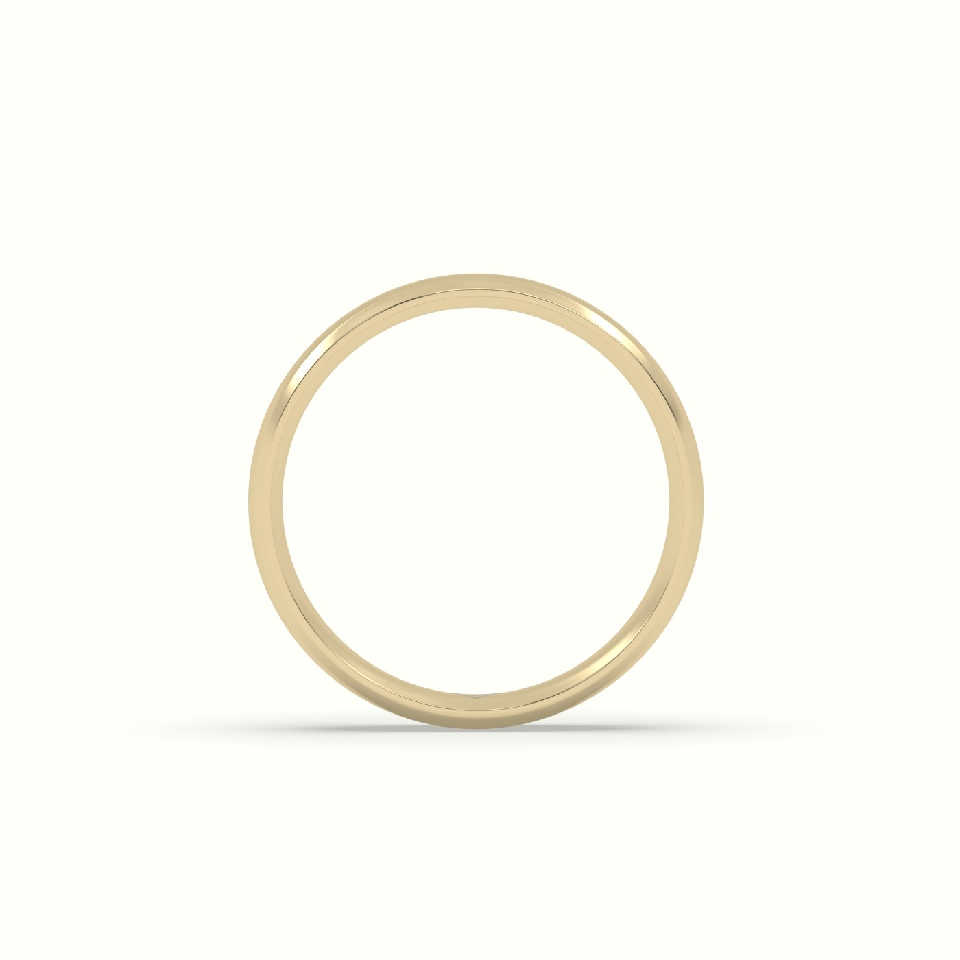 18k yellow gold modern court wedding band Photos & images