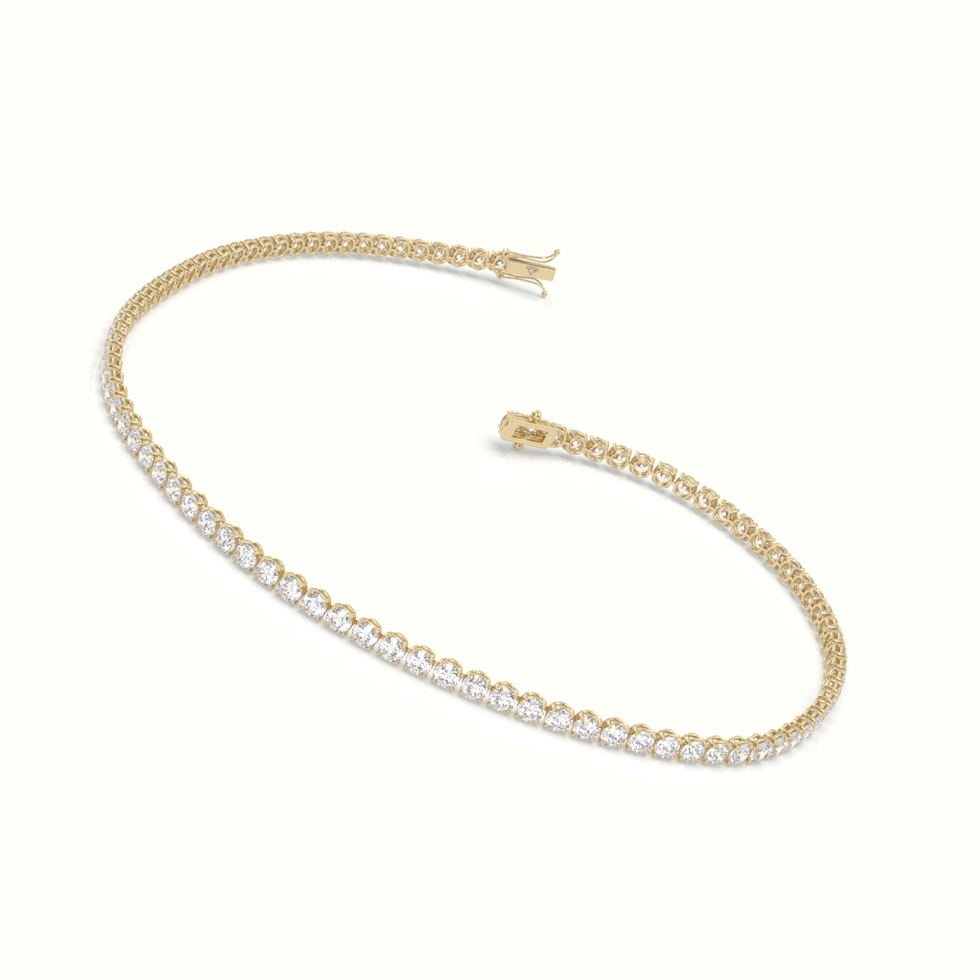 18k yellow gold  tennis bracelet 1.86 carat diamonds Photos & images