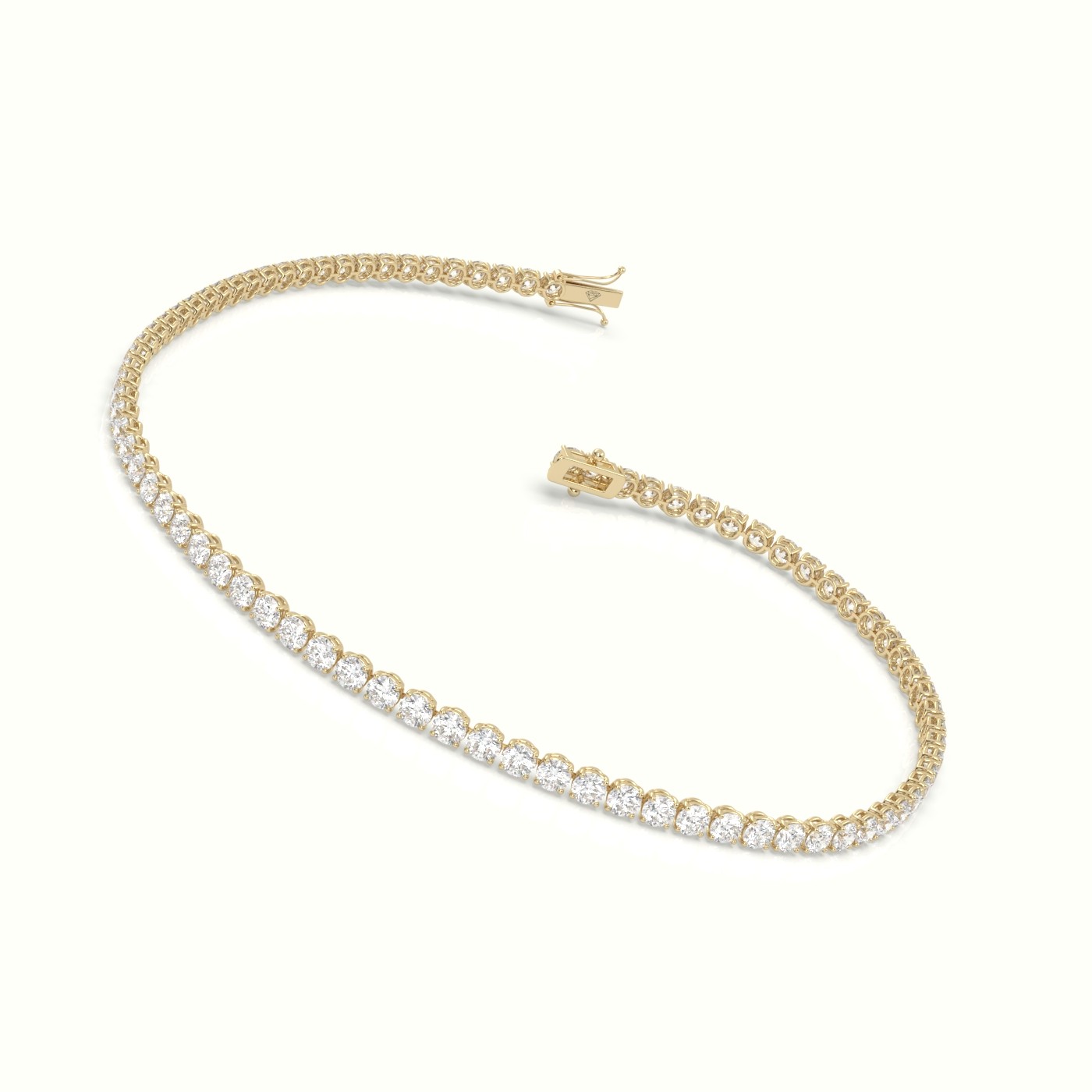 18k yellow gold tennis bracelet 2.49 carat diamonds Photos & images