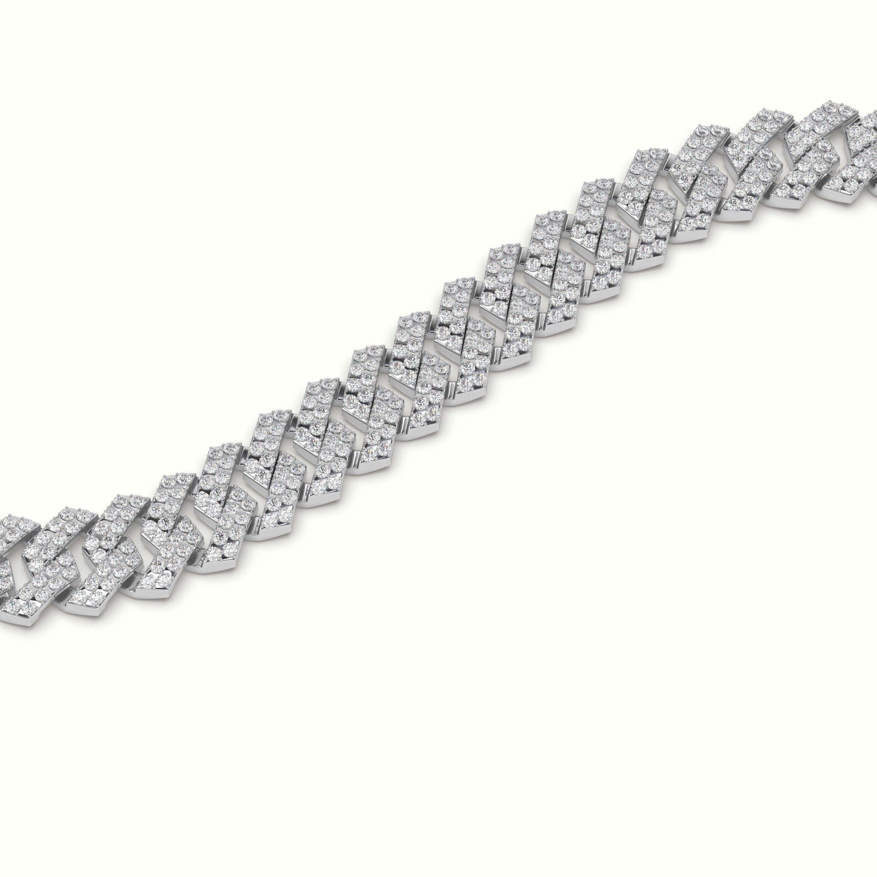 18k white gold 10mm diamond cuban link bracelet Photos & images