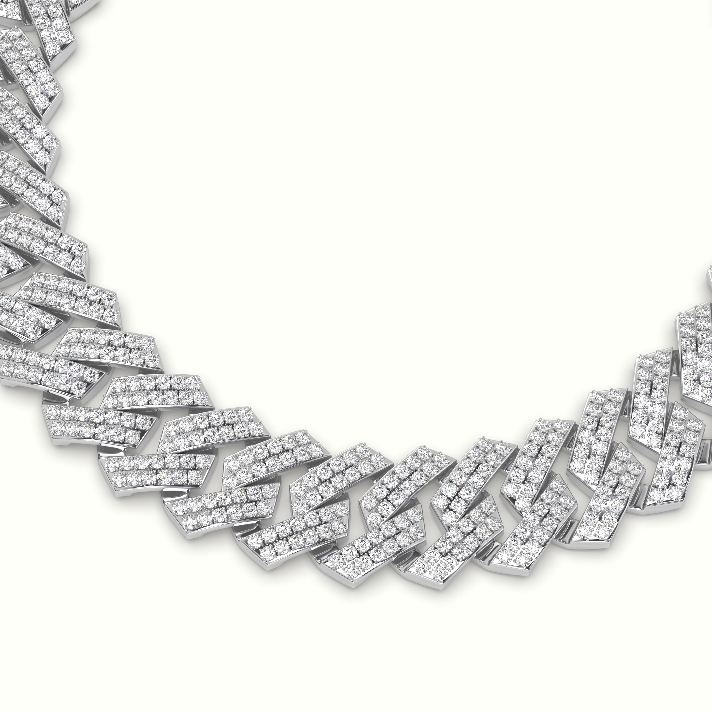 18k white gold 12mm diamond cuban link bracelet Photos & images