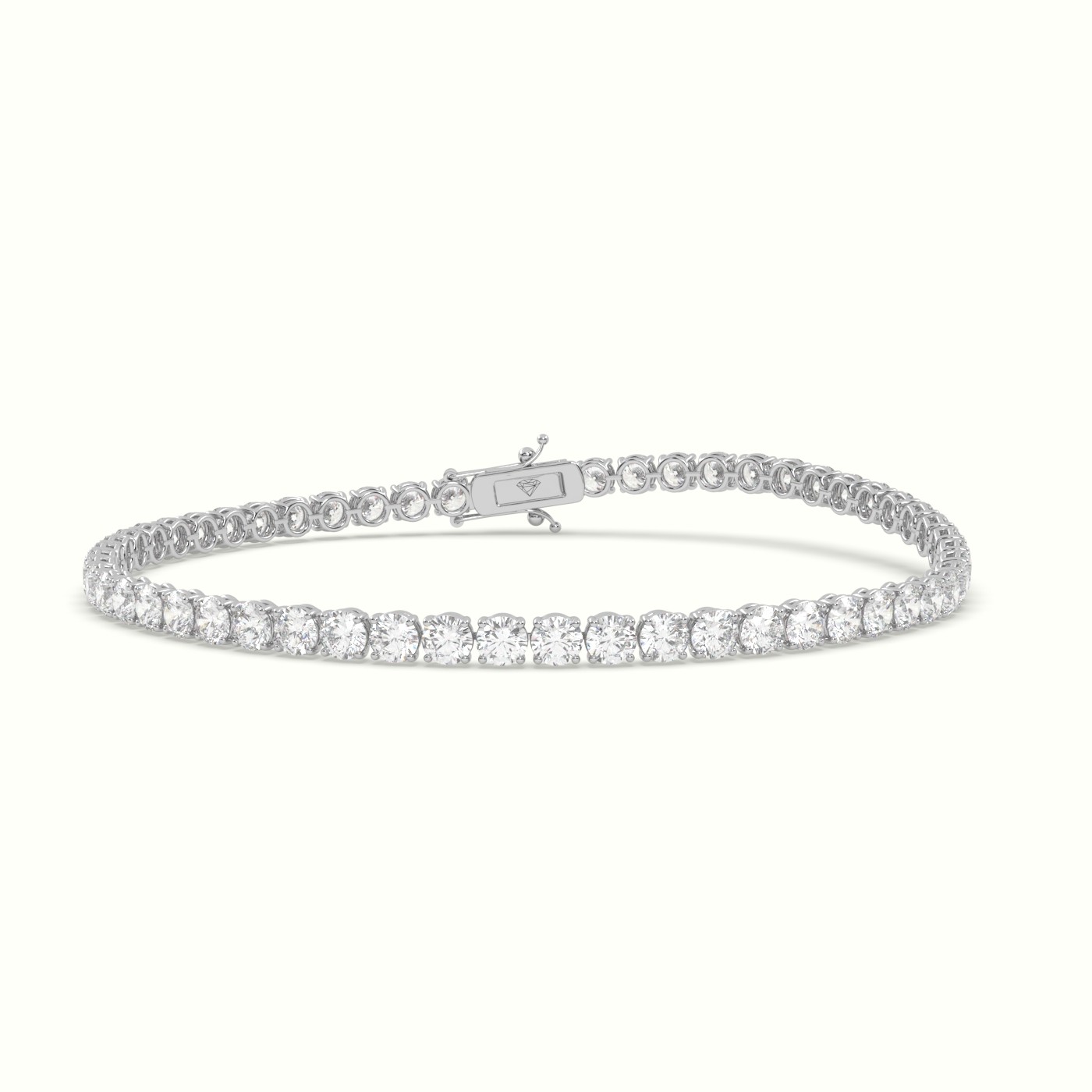 18k white gold tennis bracelet 5.60 carat diamonds