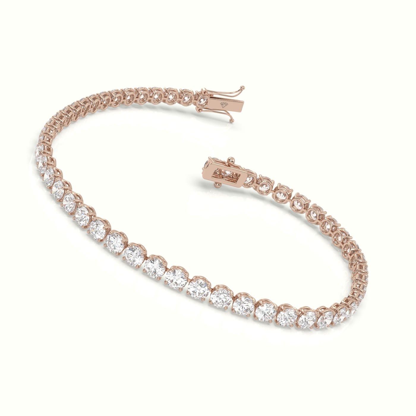 18k rose gold  tennis bracelet 6.12 carat diamonds Photos & images