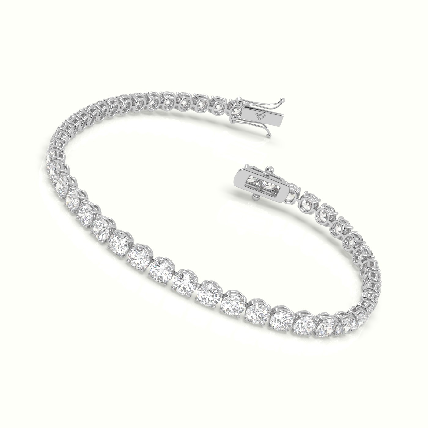 18k white gold  tennis bracelet 7.05 carat diamonds Photos & images